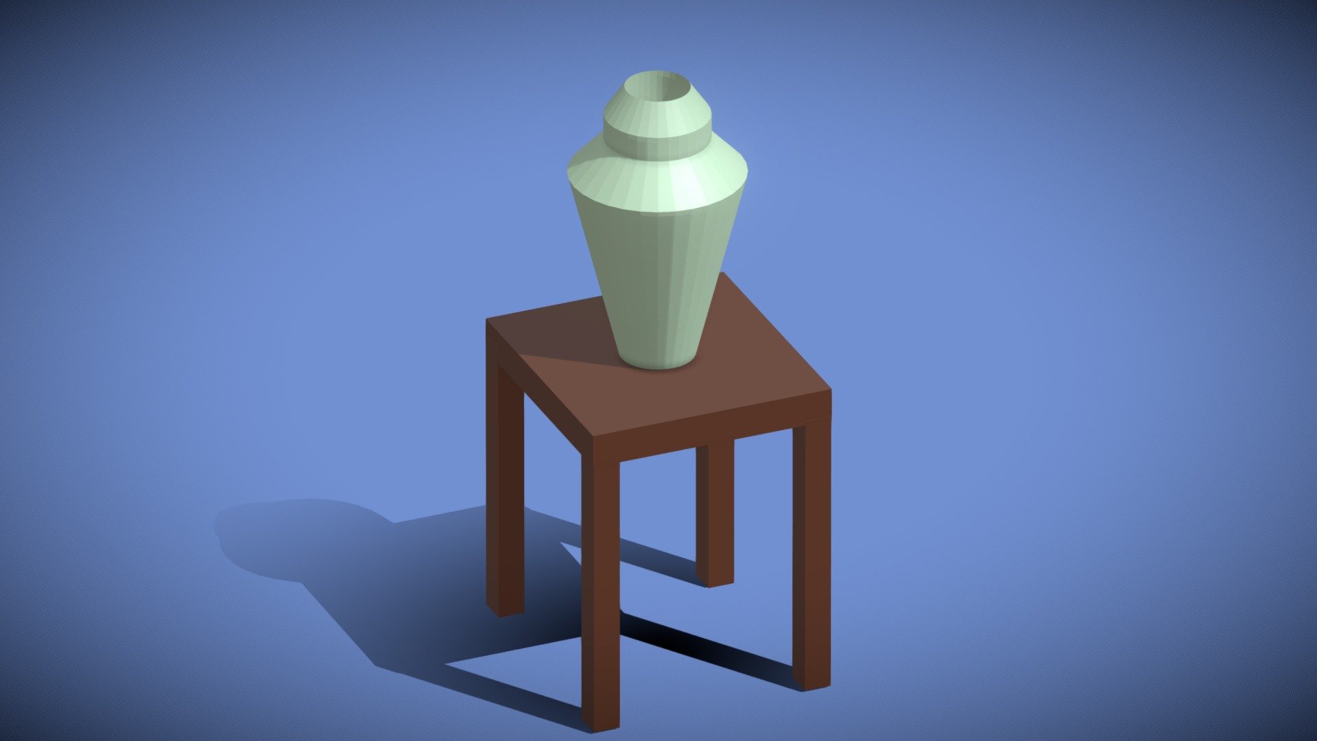 Vase and table - Lowpoly