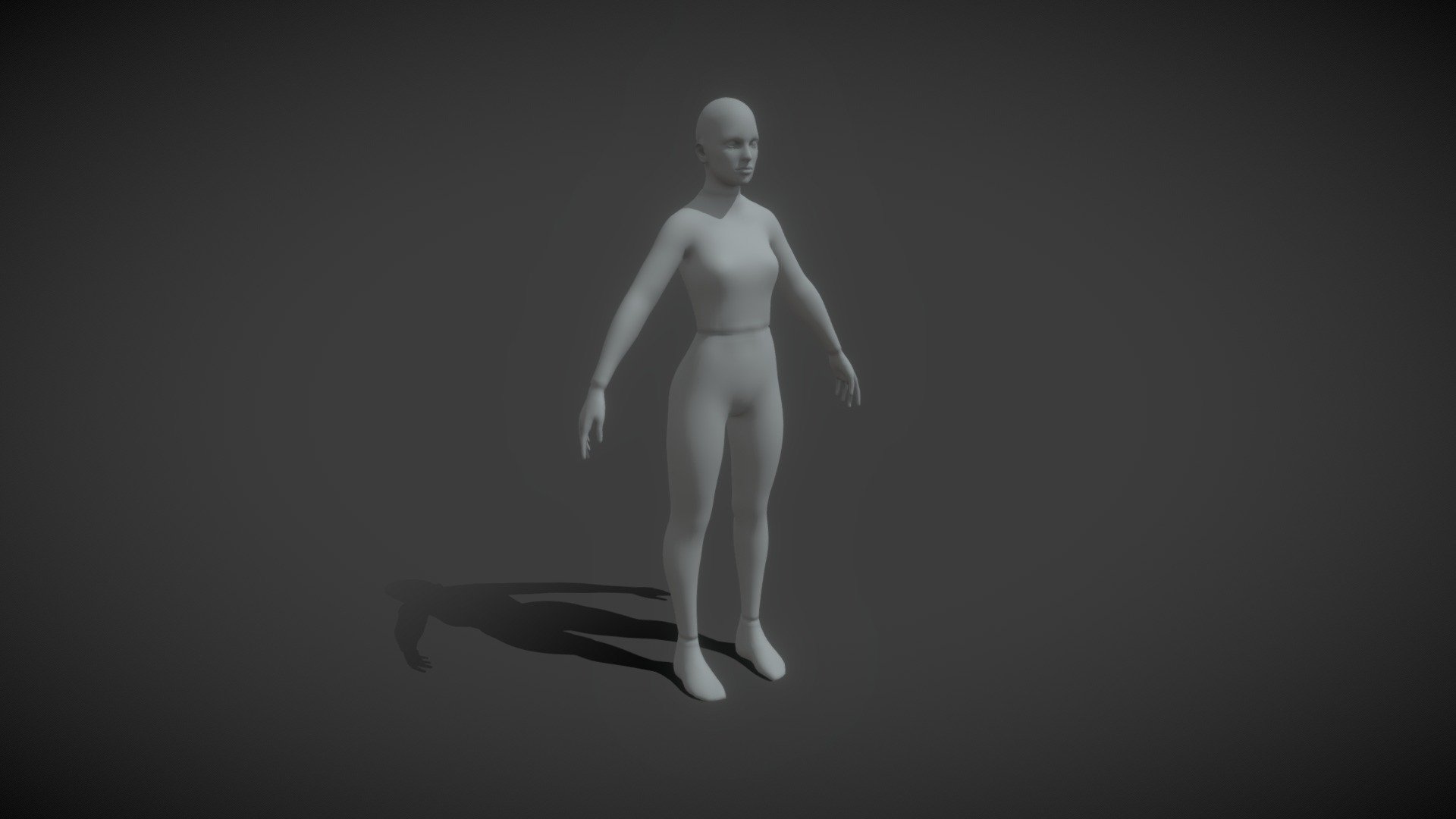 Clothed Female Body Base Mesh 3D Model 10k Poly