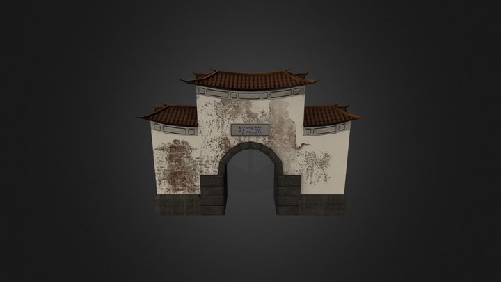 Ancient Chinese Portal 3D Model