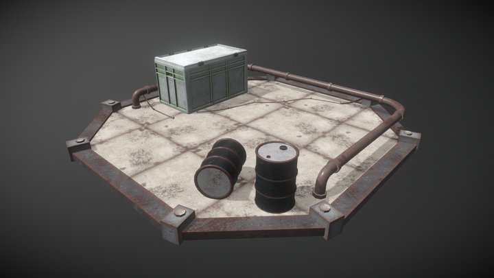 Damaged Scene 3D Model
