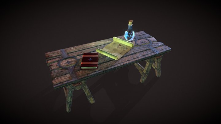 Maya | Table 3D Game Asset 3D Model