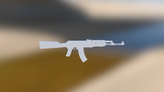 AK47 Type II (Russian Model) 3D Model
