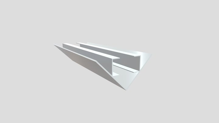 45度直角燈帶卡槽 3D Model