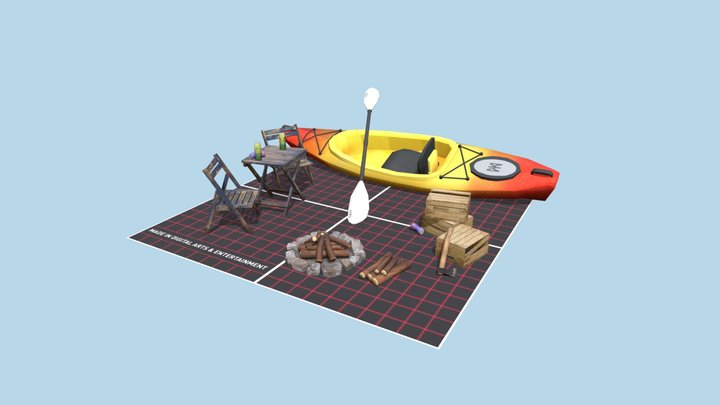 DAE 5 Finished Props - ECO HOUSE 3D Model