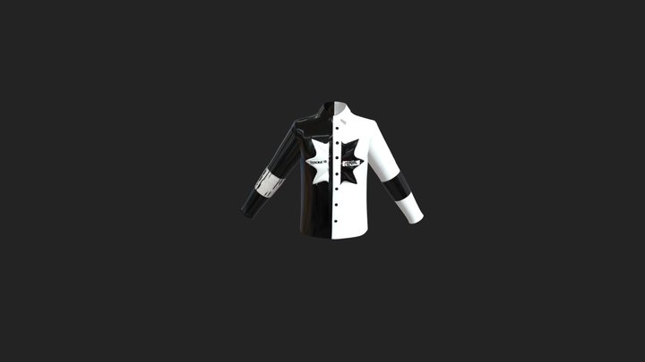 EMPTY BRAINS - HARLEQUIN SPLIT PATCHED SHIRT 3D Model