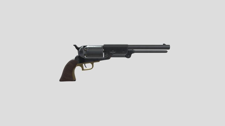 colt 1847 walker 3D Model