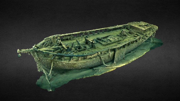 19th century sailship "Christine" - Bornholm 3D Model