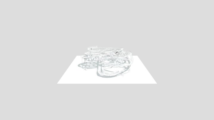 DLR Space Mountain track layout 3D Model