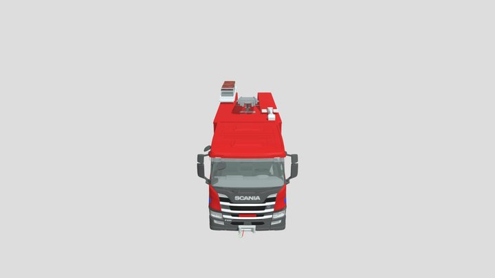 Scania Fire Engine 3D Model
