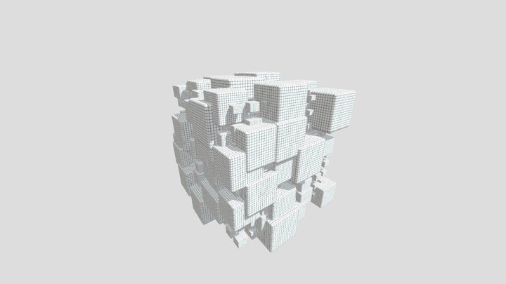 ref cube. grid 3D Model
