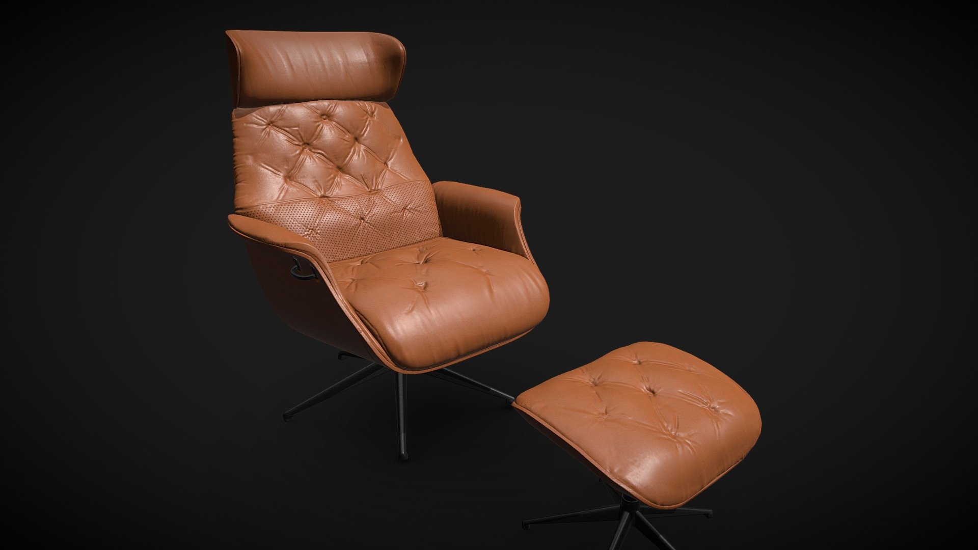 Flexlux Ease Chair With Upholstered Shell - 3D model by Aanchal Kedia ...