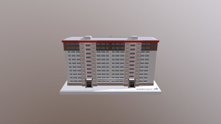 Amiante Façade 3D Model