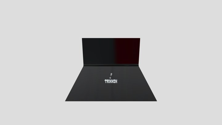 TRINKON BLANC Fond Noir GLB 3D Model