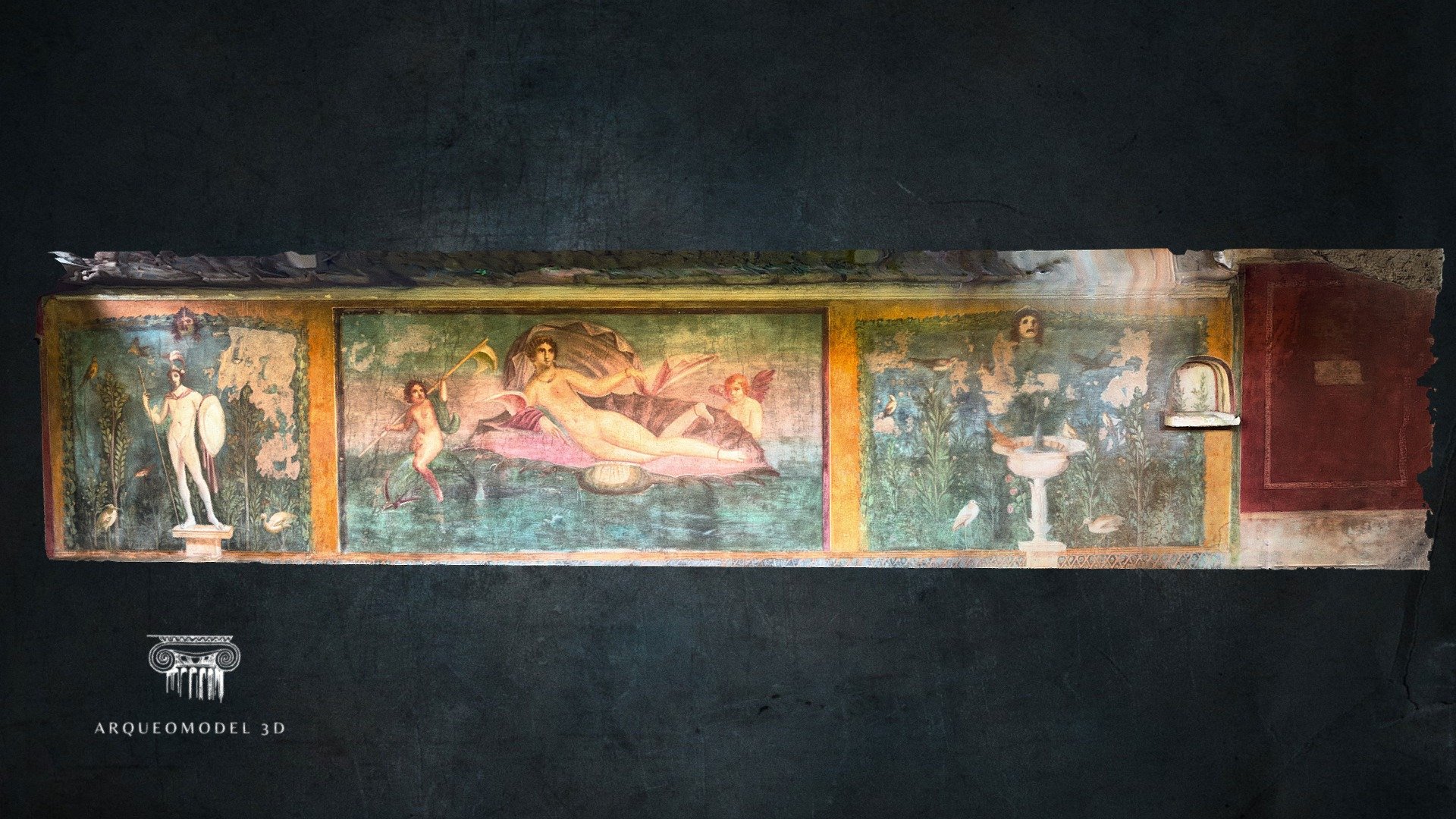 Painting 1 - House of Venus in Shell | POMPEII - 3D model by ...