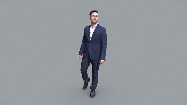 Tony 10642 - Standing Suit Man 3D Model