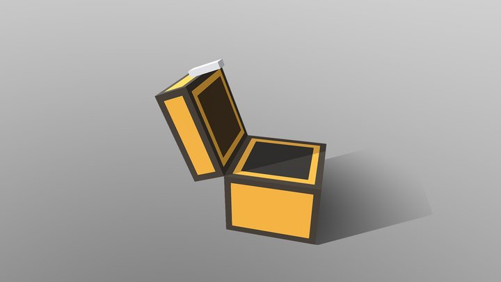 Minecraft ender chest 3D model animated
