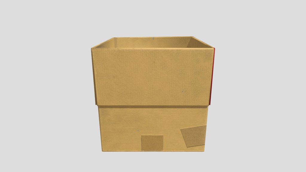 Square Cardboard Box Open