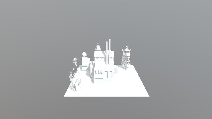 Blocking Mortal Engines (abandoned factory) 3D Model