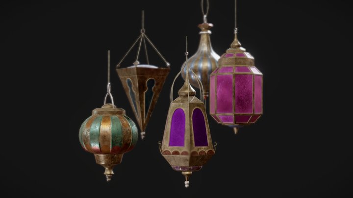 Arabian Hanging Lamps 3D Model