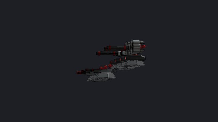 Set Of Weaponized Turrets 3D Model