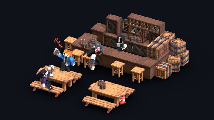 The Bar Counter 3D Model