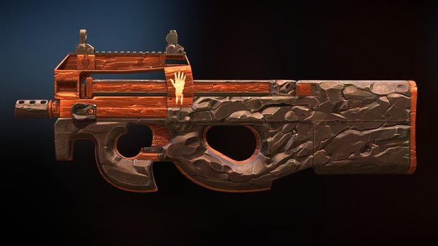 CS:GO P90 | PREHISTORIC 3D Model