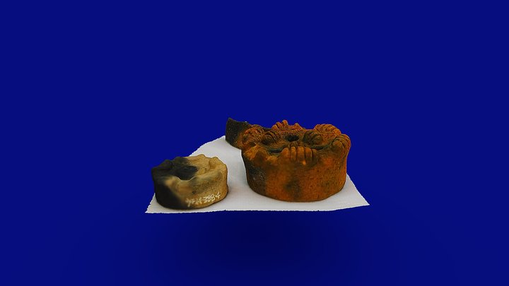土製耳飾3点（千葉市内野第一遺跡）観察記録3Dモデル – Free 3D Model STL