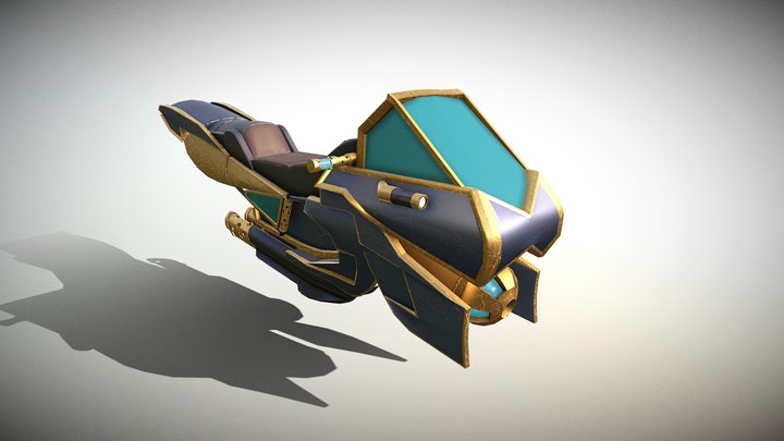Hextech motorbike 3D Model