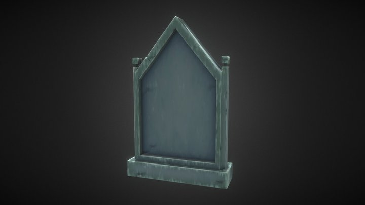Gravestone 3 - Game Asset 3D Model