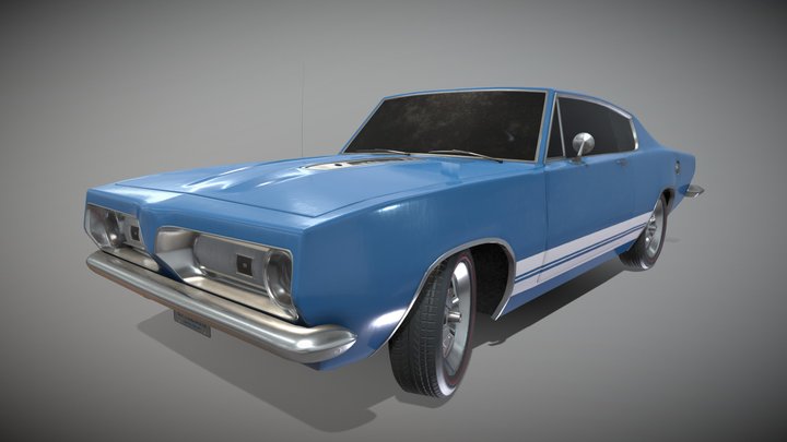 1960s Muscle Fastback 3D Model