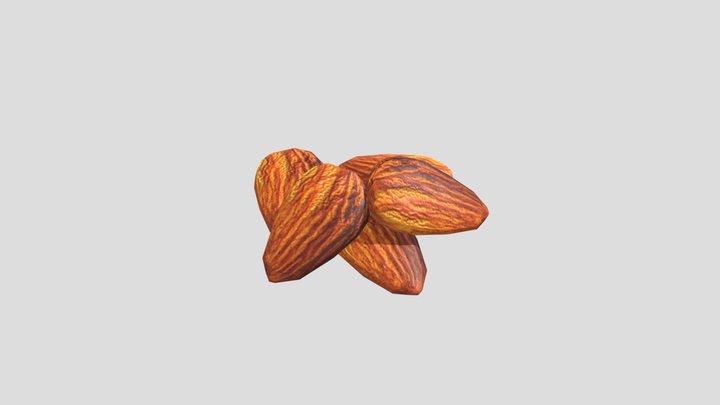 Low poly - Almonds 3D Model