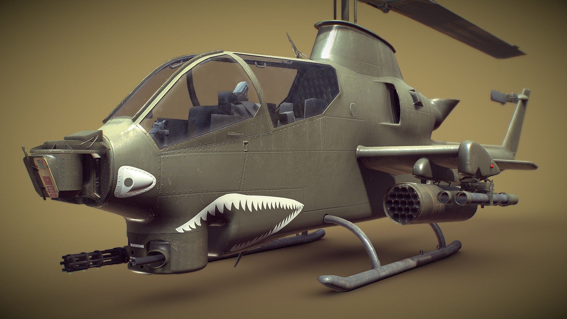 Bell AH1_G Cobra Helicopter 3D model by Matt Bell (sombrerogrande
