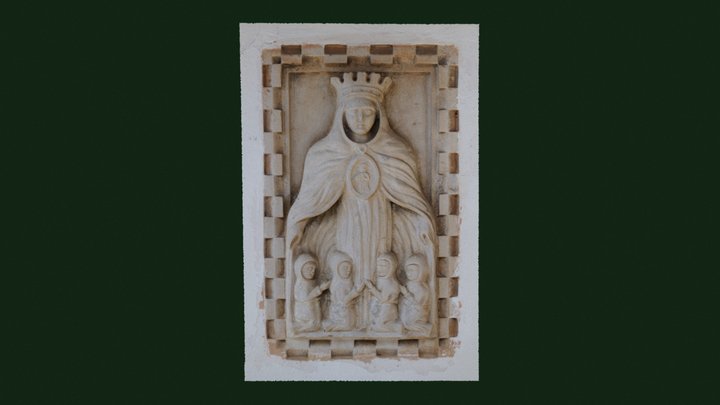 Relief of a Lady in Stone 3D Model