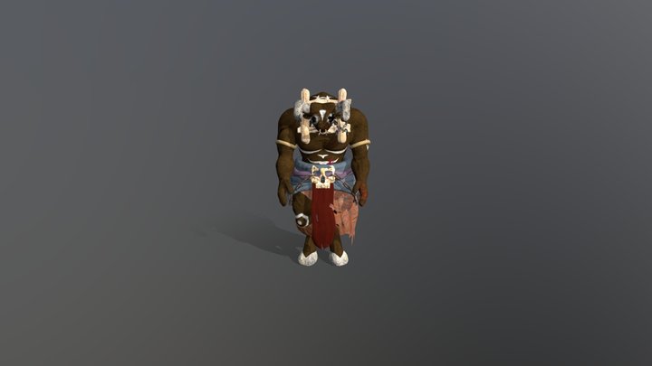 Restless Minotaur 3D Character 3D Model
