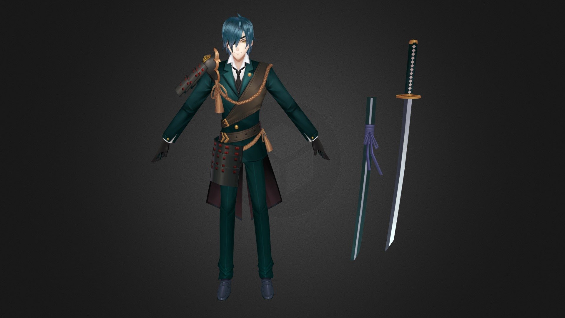 燭台切光忠 刀剣乱舞 3d Model By Lydiaqx Lydiaqx C8f340b