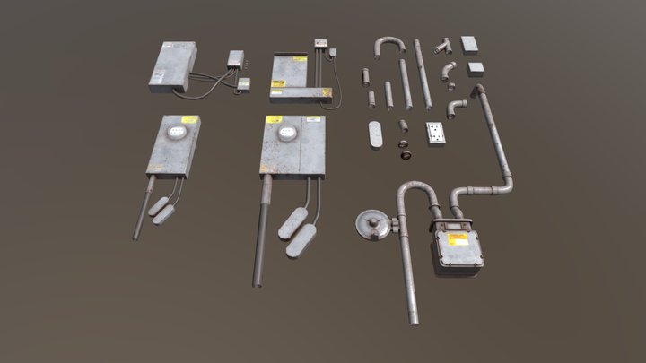 General Works Utilities Meter 3D Model