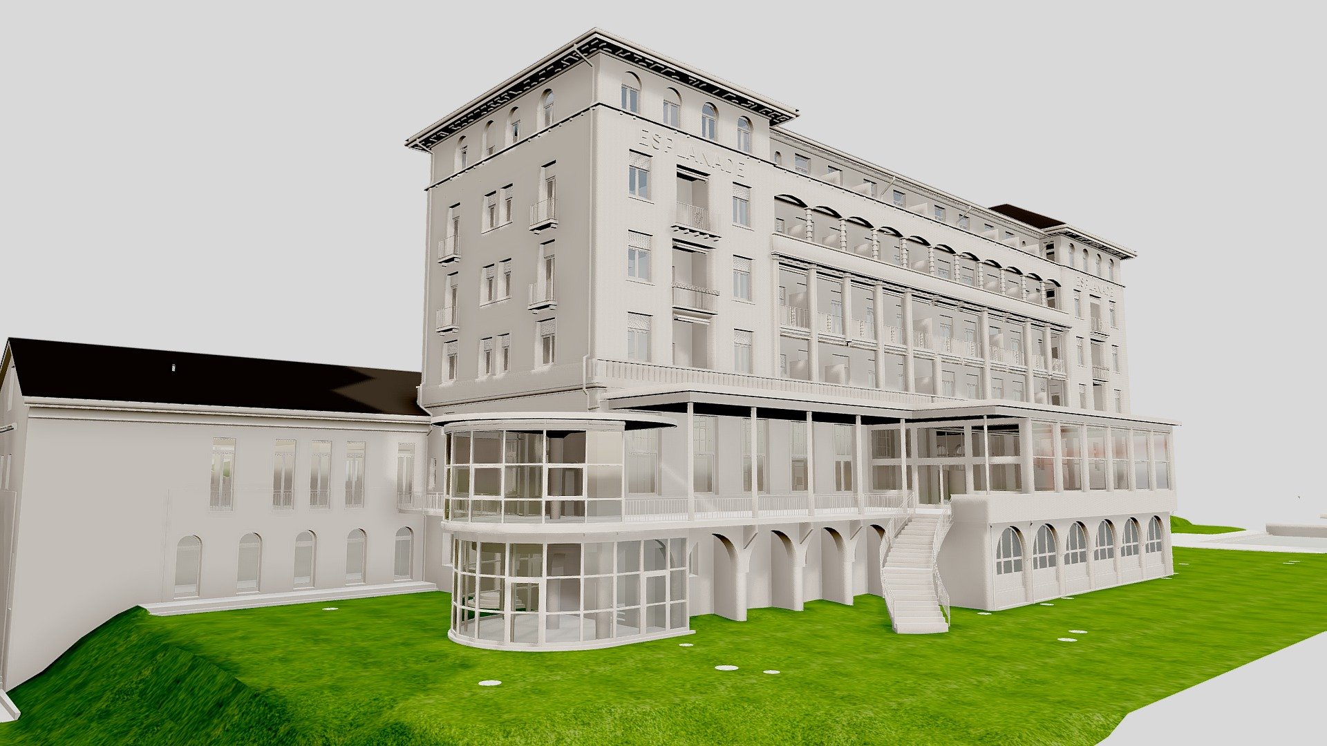 Minusio TI, Hotel Esplanade — Sketchfab embed 3D viewer