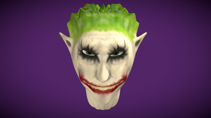 Modélisation d'un visage de style Joker-Manga 3D Model