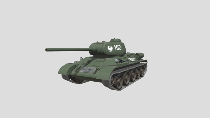 T-34-85 "Rudy" 3D Model