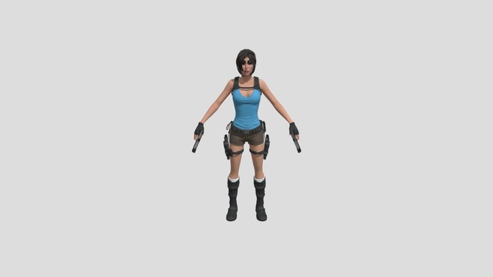 Lara Croft 2026 rigged 3D Model