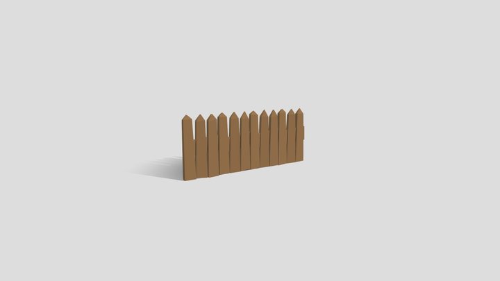 Wooden Wall - Low poly 3D Model