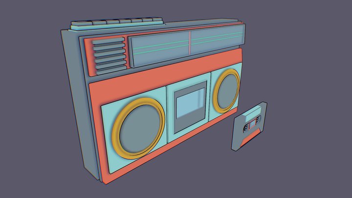 2D Radio look 3D Model
