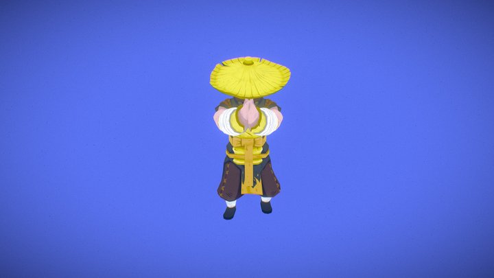 Eastern Monk Character 3D Model