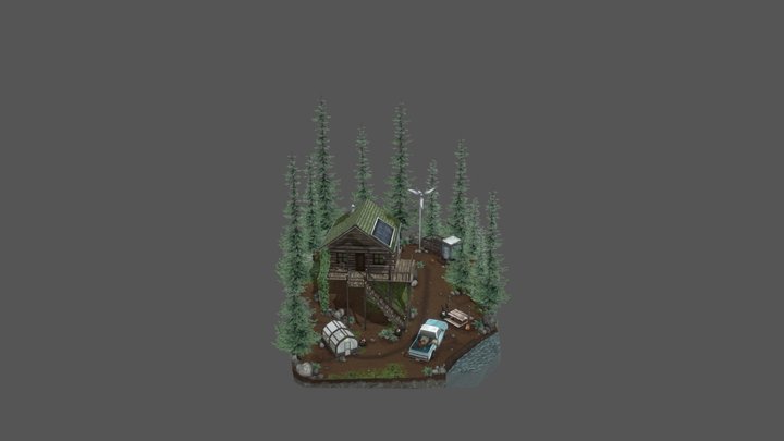DAE Diorama - Eco house 3D Model