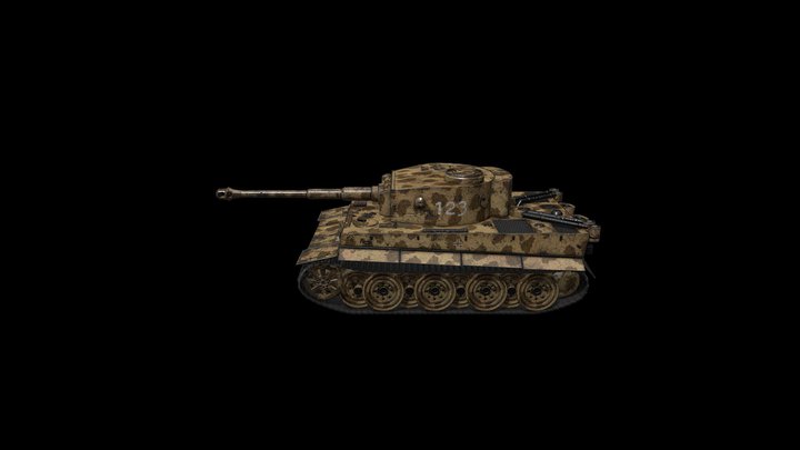 Panzerkampfwagen VI Ausf.H — E with camo 3D Model