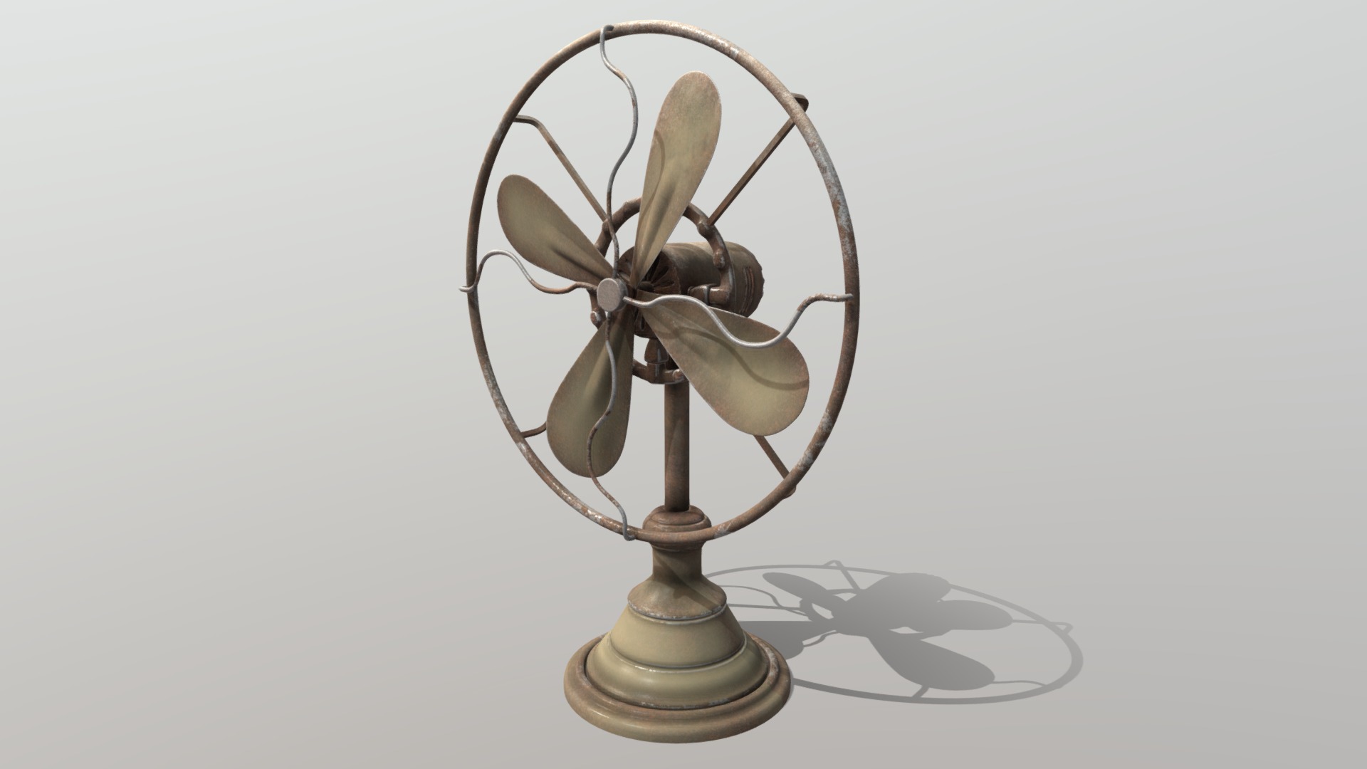 3D model Ventilator Retro - This is a 3D model of the Ventilator Retro. The 3D model is about a brass trophy with a golden handle.