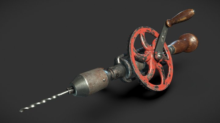Old Hand Drill - Millers Falls 980 3D Model