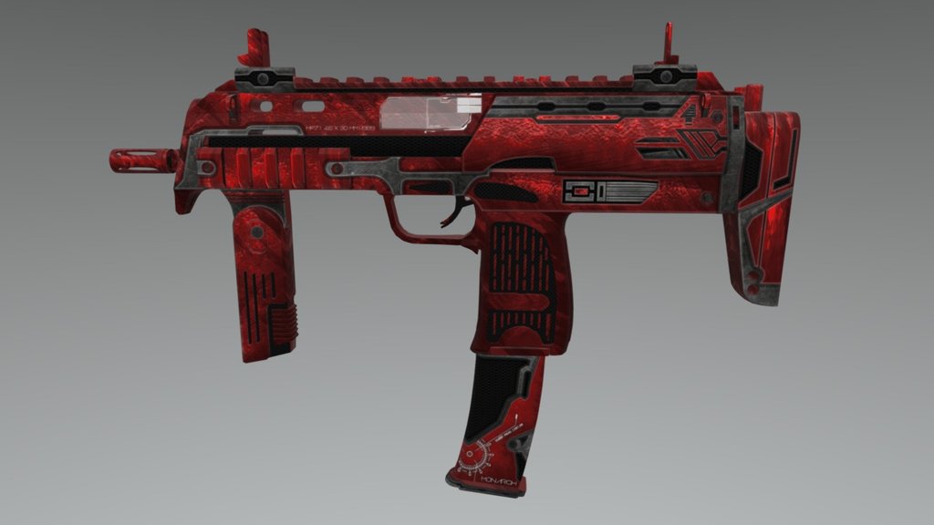 MP7 | MONARCH (LAVA) - 3D model by dizzeylt [c8fd65b] - Sketchfab