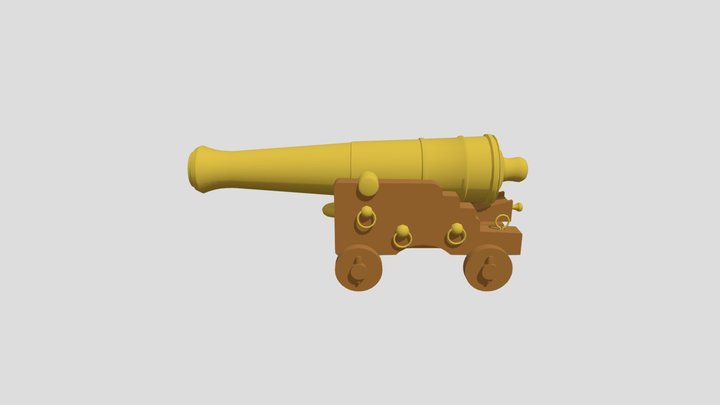 royal navy cannon 1806 3D Model