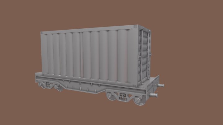 Train carriage with storage container – Modelo 3D gratuito STL